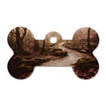 Path Trees Forest Fantasy Dog Tag Bone (One Side)