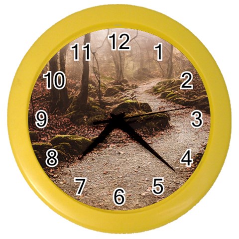 Path Trees Forest Fantasy Color Wall Clock from ArtsNow.com Front