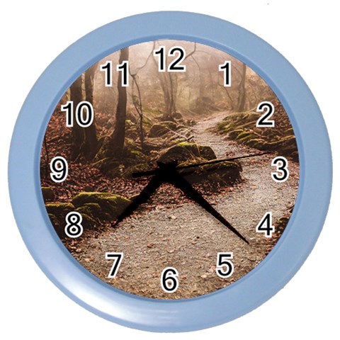 Path Trees Forest Fantasy Color Wall Clock from ArtsNow.com Front