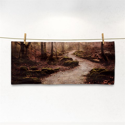 Path Trees Forest Fantasy Hand Towel from ArtsNow.com Front