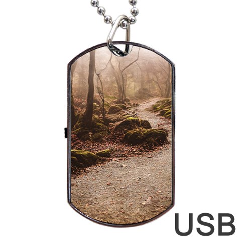 Path Trees Forest Fantasy Dog Tag USB Flash (Two Sides) from ArtsNow.com Front
