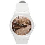 Path Trees Forest Fantasy Round Plastic Sport Watch (M)