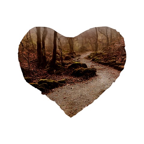 Path Trees Forest Fantasy Standard 16  Premium Heart Shape Cushions from ArtsNow.com Back