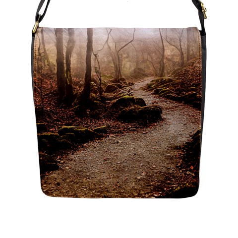 Path Trees Forest Fantasy Flap Closure Messenger Bag (L) from ArtsNow.com Front