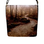 Path Trees Forest Fantasy Flap Closure Messenger Bag (L)