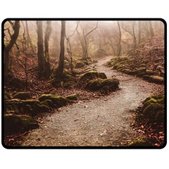 Path Trees Forest Fantasy 60  x 50  Two Sides Fleece Blanket (Medium) from ArtsNow.com 58.8 x47.4  Blanket Back