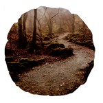 Path Trees Forest Fantasy Large 18  Premium Flano Round Cushions