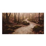 Path Trees Forest Fantasy Satin Shawl 45  x 80 