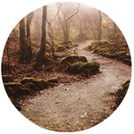 Path Trees Forest Fantasy Wooden Bottle Opener (Round)