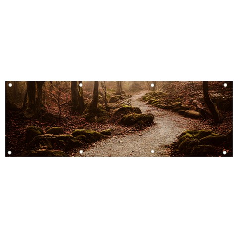 Path Trees Forest Fantasy Banner and Sign 9  x 3  from ArtsNow.com Front
