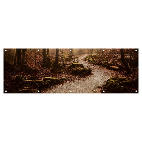 Path Trees Forest Fantasy Banner and Sign 12  x 4  from ArtsNow.com Front