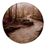 Path Trees Forest Fantasy Round Glass Fridge Magnet (4 pack)