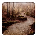 Path Trees Forest Fantasy Square Glass Fridge Magnet (4 pack)