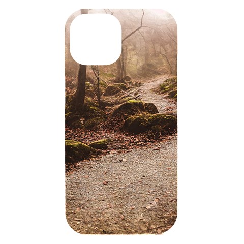 Path Trees Forest Fantasy iPhone 15 Black UV Print PC Hardshell Case from ArtsNow.com Front