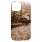 Path Trees Forest Fantasy iPhone 15 Black UV Print PC Hardshell Case