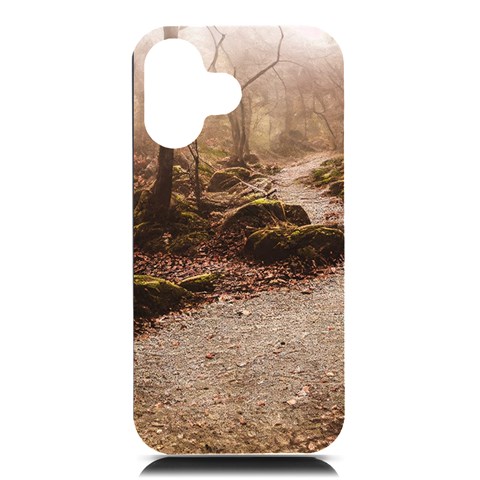 Path Trees Forest Fantasy iPhone 16 Black UV Print PC Hardshell Case from ArtsNow.com Front
