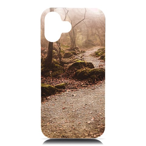 Path Trees Forest Fantasy iPhone 16 Plus Black UV Print PC Hardshell Case from ArtsNow.com Front