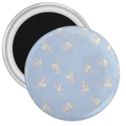 Bluey, Bluey merch, Bluey pattern, Bluey Bluey, bingo, Bluey design, bluey dog 3  Magnets from ArtsNow.com Front