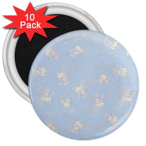 Bluey, Bluey merch, Bluey pattern, Bluey Bluey, bingo, Bluey design, bluey dog 3  Magnets (10 pack)  from ArtsNow.com Front