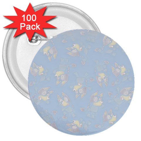 Bluey, Bluey merch, Bluey pattern, Bluey Bluey, bingo, Bluey design, bluey dog 3  Buttons (100 pack)  from ArtsNow.com Front