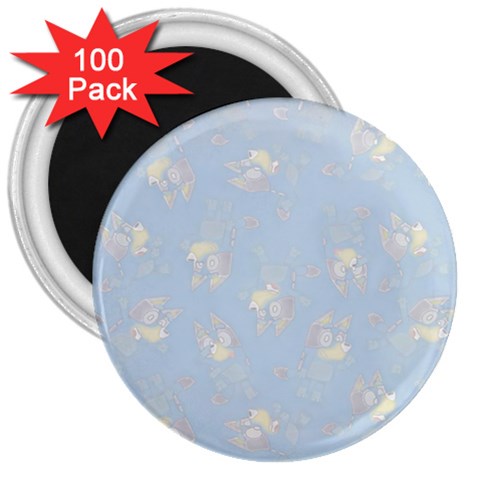 Bluey, Bluey merch, Bluey pattern, Bluey Bluey, bingo, Bluey design, bluey dog 3  Magnets (100 pack) from ArtsNow.com Front