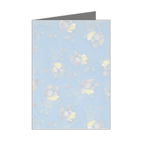 Bluey, Bluey merch, Bluey pattern, Bluey Bluey, bingo, Bluey design, bluey dog Mini Greeting Card from ArtsNow.com Left