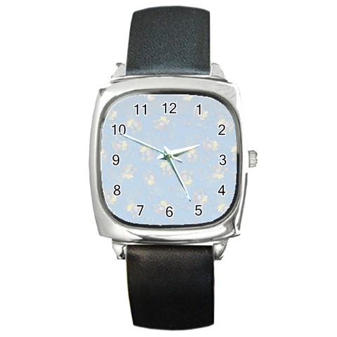 Bluey, Bluey merch, Bluey pattern, Bluey Bluey, bingo, Bluey design, bluey dog Square Metal Watch from ArtsNow.com Front