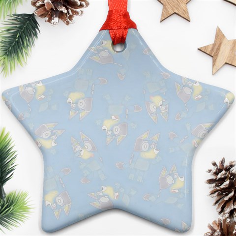 Bluey, Bluey merch, Bluey pattern, Bluey Bluey, bingo, Bluey design, bluey dog Star Ornament (Two Sides) from ArtsNow.com Front