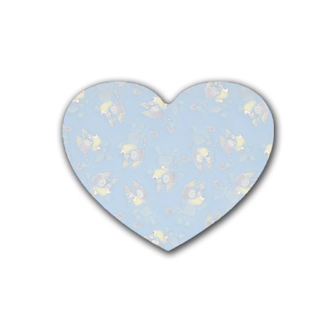 Bluey, Bluey merch, Bluey pattern, Bluey Bluey, bingo, Bluey design, bluey dog Rubber Heart Coaster (4 pack) from ArtsNow.com Front