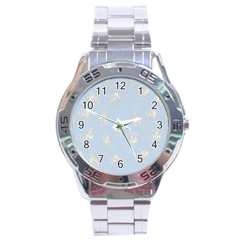 Bluey, Bluey merch, Bluey pattern, Bluey Bluey, bingo, Bluey design, bluey dog Stainless Steel Analogue Watch from ArtsNow.com Front