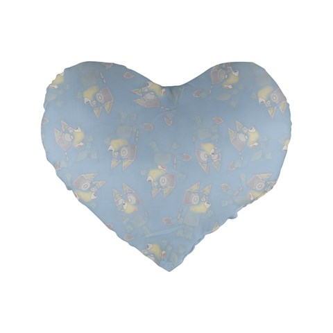 Bluey, Bluey merch, Bluey pattern, Bluey Bluey, bingo, Bluey design, bluey dog Standard 16  Premium Heart Shape Cushions from ArtsNow.com Front