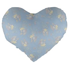 Bluey, Bluey merch, Bluey pattern, Bluey Bluey, bingo, Bluey design, bluey dog Large 19  Premium Heart Shape Cushions from ArtsNow.com Back