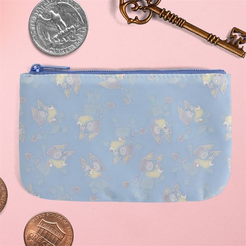 Bluey, Bluey merch, Bluey pattern, Bluey Bluey, bingo, Bluey design, bluey dog Large Coin Purse from ArtsNow.com Front