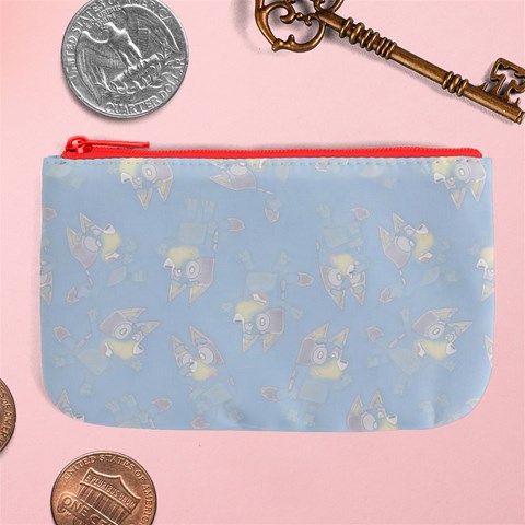 Bluey, Bluey merch, Bluey pattern, Bluey Bluey, bingo, Bluey design, bluey dog Large Coin Purse from ArtsNow.com Front