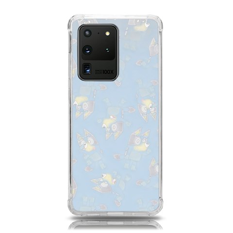 Bluey, Bluey merch, Bluey pattern, Bluey Bluey, bingo, Bluey design, bluey dog Samsung Galaxy S20 Ultra 6.9 Inch TPU UV Case from ArtsNow.com Front