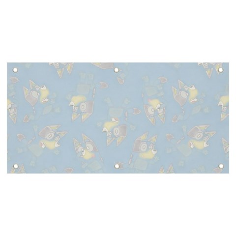Bluey, Bluey merch, Bluey pattern, Bluey Bluey, bingo, Bluey design, bluey dog Banner and Sign 6  x 3  from ArtsNow.com Front