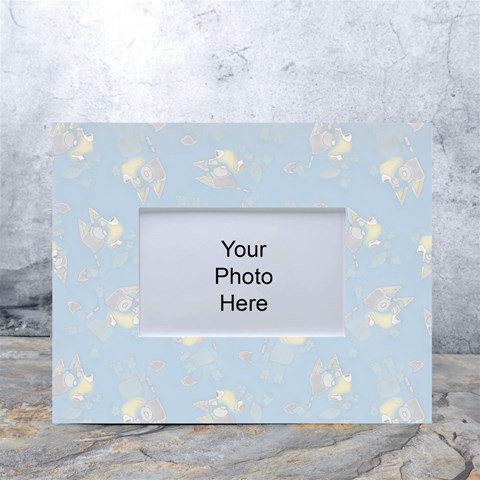 Bluey, Bluey merch, Bluey pattern, Bluey Bluey, bingo, Bluey design, bluey dog White Tabletop Photo Frame 4 x6  from ArtsNow.com Front