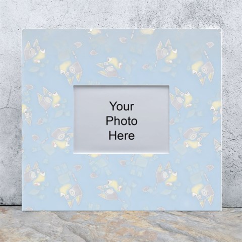 Bluey, Bluey merch, Bluey pattern, Bluey Bluey, bingo, Bluey design, bluey dog White Wall Photo Frame 5  x 7  from ArtsNow.com Front