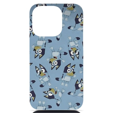 Bluey, Bluey merch, Bluey pattern, Bluey Bluey, bingo, Bluey design, bluey dog iPhone 14 Pro Black UV Print PC Hardshell Case from ArtsNow.com Front
