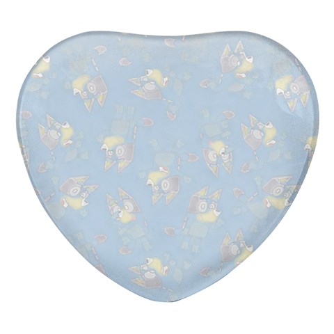 Bluey, Bluey merch, Bluey pattern, Bluey Bluey, bingo, Bluey design, bluey dog Heart Glass Fridge Magnet (4 pack) from ArtsNow.com Front