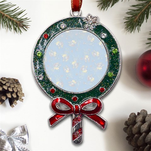 Bluey, Bluey merch, Bluey pattern, Bluey Bluey, bingo, Bluey design, bluey dog Metal X Mas Lollipop with Crystal Ornament from ArtsNow.com Front