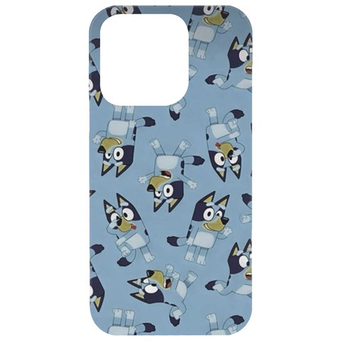 Bluey, Bluey merch, Bluey pattern, Bluey Bluey, bingo, Bluey design, bluey dog iPhone 15 Pro Black UV Print PC Hardshell Case from ArtsNow.com Front