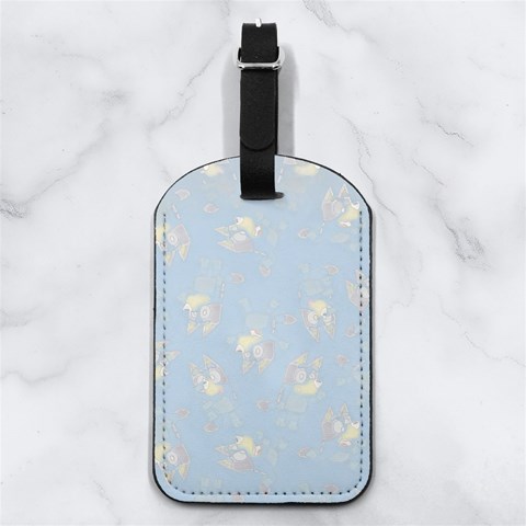 Bluey, Bluey merch, Bluey pattern, Bluey Bluey, bingo, Bluey design, bluey dog Nappa Leather Luggage Tag Rectangle from ArtsNow.com Front