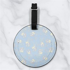 Bluey, Bluey merch, Bluey pattern, Bluey Bluey, bingo, Bluey design, bluey dog Nappa Leather Luggage Tag Round from ArtsNow.com Back