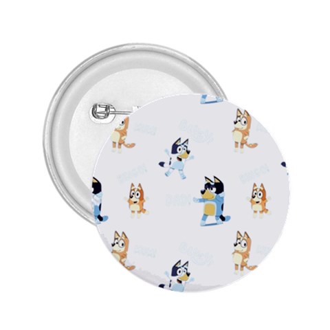 Bluey, Bluey merch, Bluey pattern, Bluey Bluey, bingo, Bluey design, bluey dog 2.25  Buttons from ArtsNow.com Front