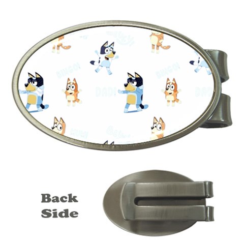 Bluey, Bluey merch, Bluey pattern, Bluey Bluey, bingo, Bluey design, bluey dog Money Clips (Oval)  from ArtsNow.com Front
