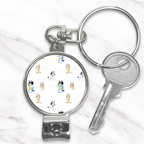 Bluey, Bluey merch, Bluey pattern, Bluey Bluey, bingo, Bluey design, bluey dog Nail Clippers Key Chain from ArtsNow.com Front