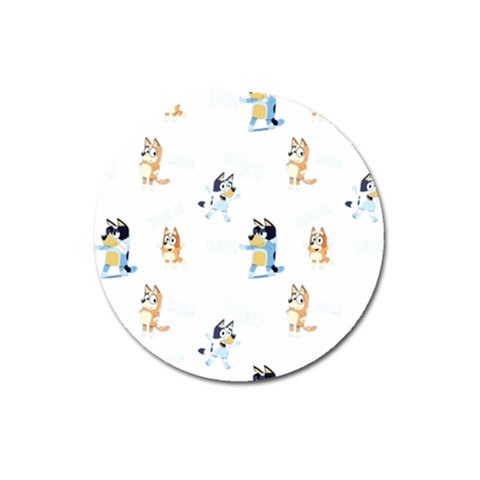 Bluey, Bluey merch, Bluey pattern, Bluey Bluey, bingo, Bluey design, bluey dog Magnet 3  (Round) from ArtsNow.com Front