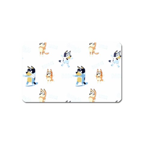 Bluey, Bluey merch, Bluey pattern, Bluey Bluey, bingo, Bluey design, bluey dog Magnet (Name Card) from ArtsNow.com Front