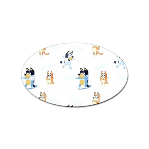 Bluey, Bluey merch, Bluey pattern, Bluey Bluey, bingo, Bluey design, bluey dog Sticker Oval (10 pack) from ArtsNow.com Front